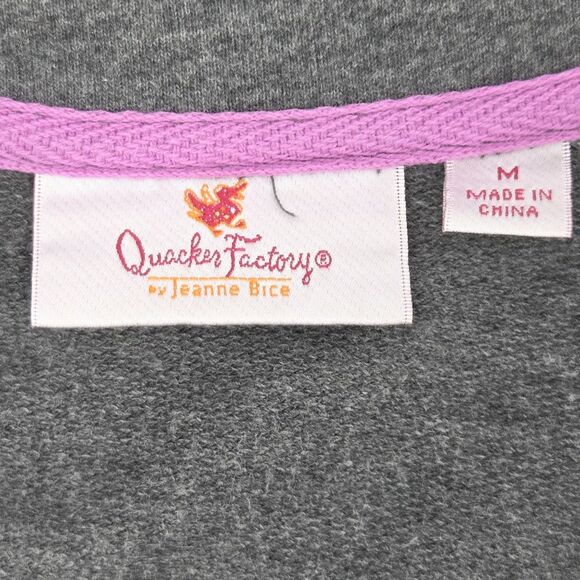 Quacker Factory Fleece Jacket Womens Size Medium Full Zip Mock Neck Fall Winter - Picture 6 of 10